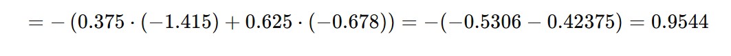 Picture showing the calculation of entropy